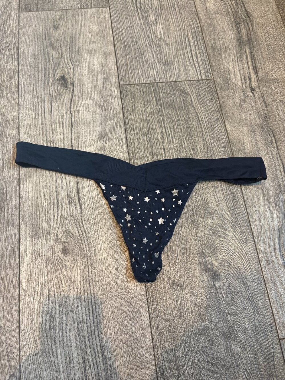 Blue and Silver Stars Womens Thong No Boundaries XXXL 3XG